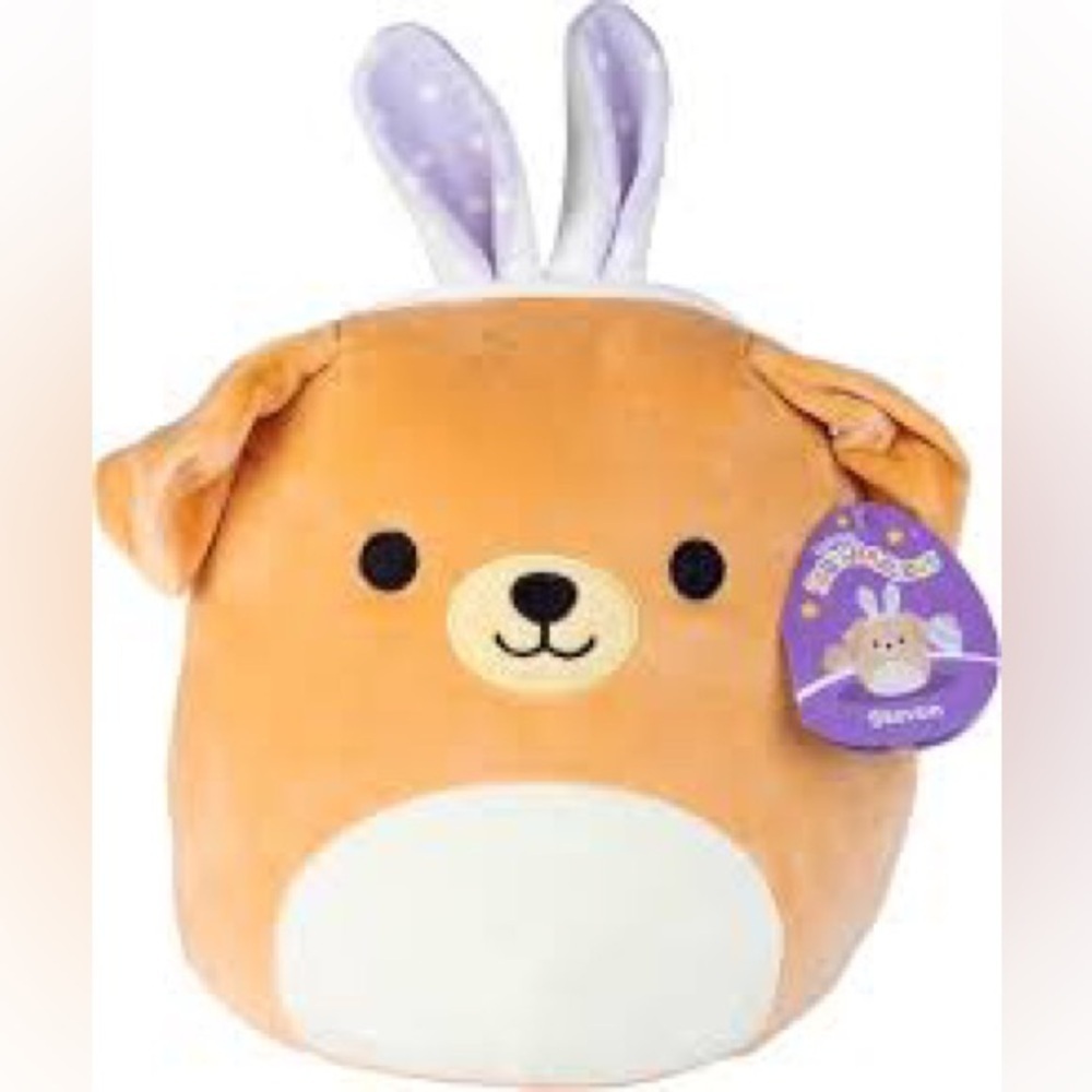 Squishmallow 16” Golden Retriever Dog with Bunny Ears Plush Soft & Squishy NWT